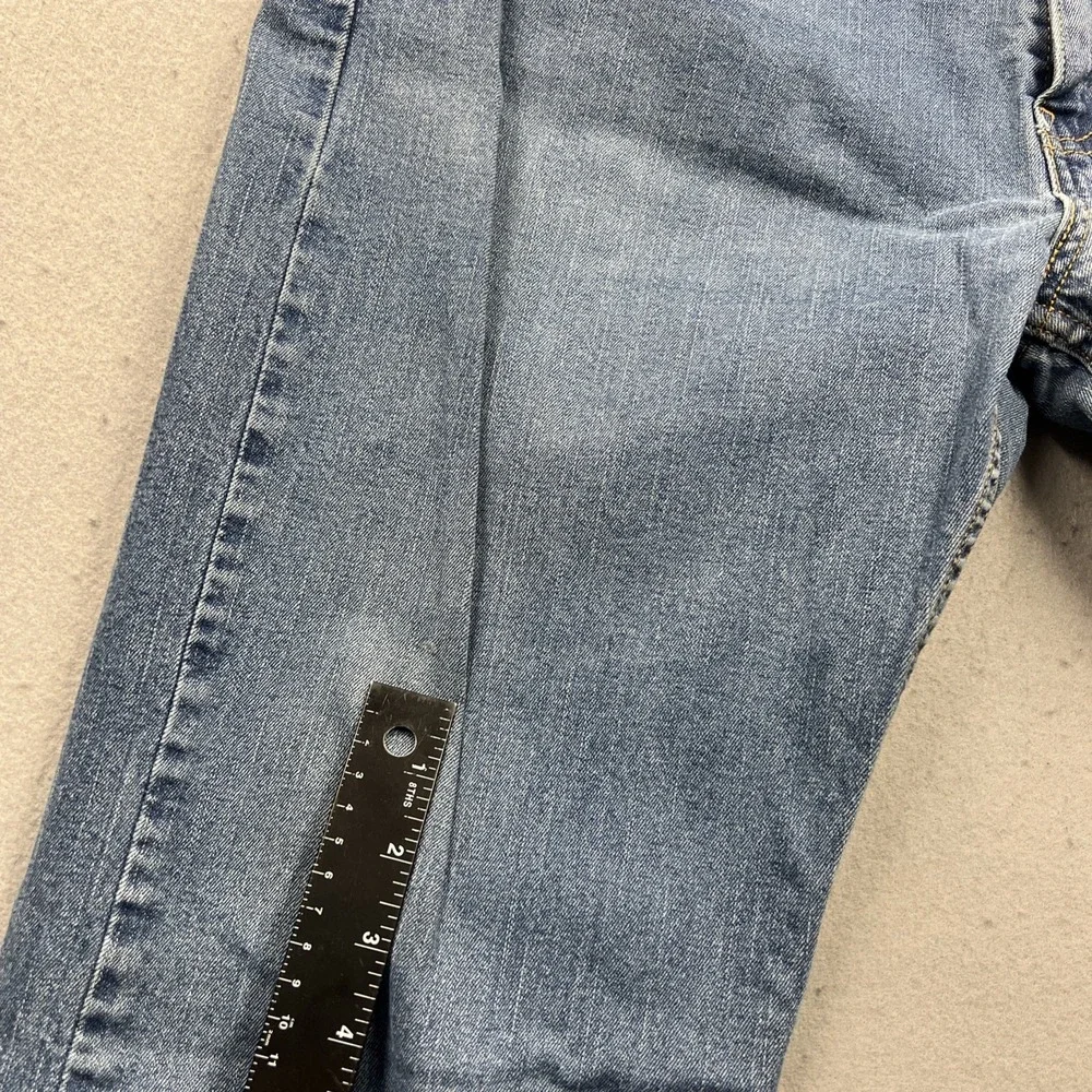 Levi's 505 Straight Jeans 40x32‎ Medium Wash Relaxed Fit Denim Distressed Work